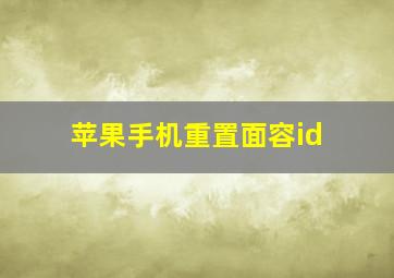 苹果手机重置面容id