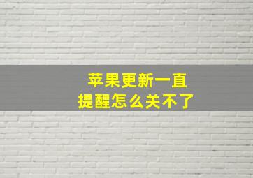 苹果更新一直提醒怎么关不了