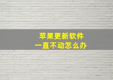 苹果更新软件一直不动怎么办