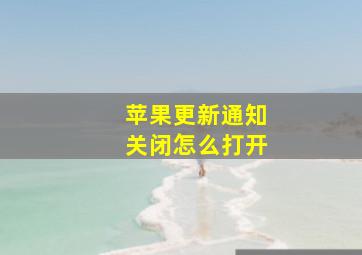 苹果更新通知关闭怎么打开