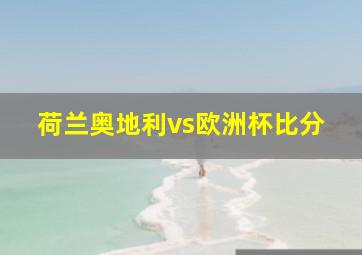 荷兰奥地利vs欧洲杯比分