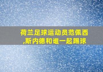 荷兰足球运动员范佩西,斯内德和谁一起踢球