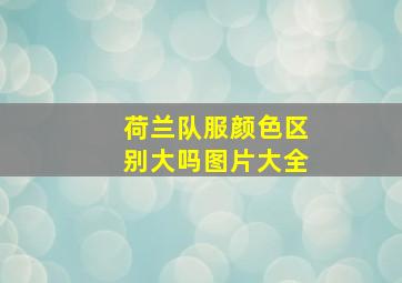 荷兰队服颜色区别大吗图片大全