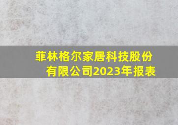 菲林格尔家居科技股份有限公司2023年报表