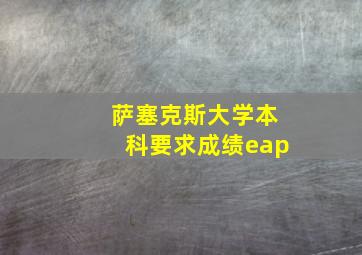 萨塞克斯大学本科要求成绩eap