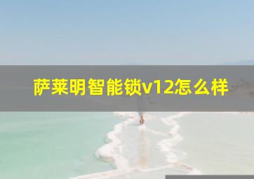 萨莱明智能锁v12怎么样