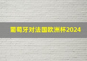 葡萄牙对法国欧洲杯2024