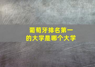 葡萄牙排名第一的大学是哪个大学