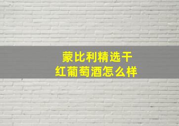 蒙比利精选干红葡萄酒怎么样