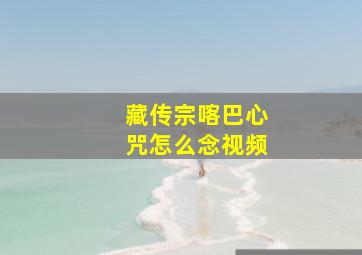 藏传宗喀巴心咒怎么念视频