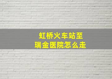 虹桥火车站至瑞金医院怎么走