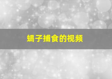 蝎子捕食的视频