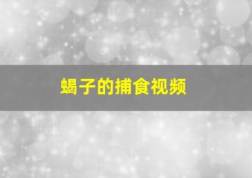 蝎子的捕食视频