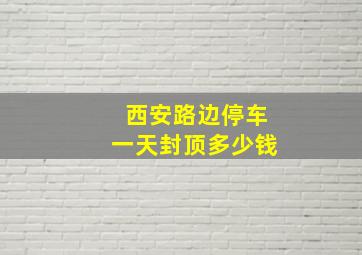 西安路边停车一天封顶多少钱