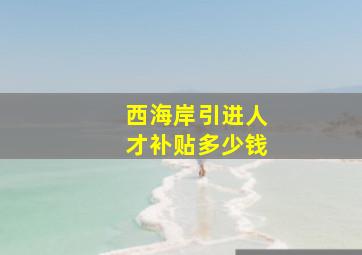 西海岸引进人才补贴多少钱