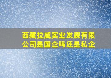 西藏拉威实业发展有限公司是国企吗还是私企