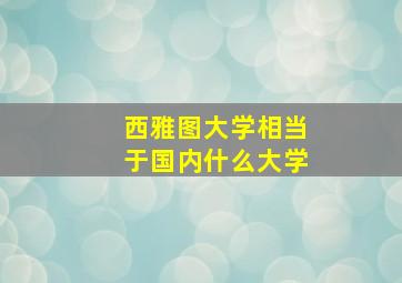 西雅图大学相当于国内什么大学