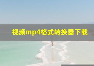 视频mp4格式转换器下载