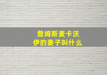 詹姆斯麦卡沃伊的妻子叫什么