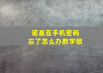 诺基亚手机密码忘了怎么办数字锁