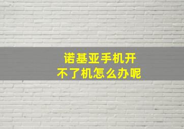 诺基亚手机开不了机怎么办呢