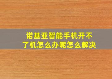 诺基亚智能手机开不了机怎么办呢怎么解决