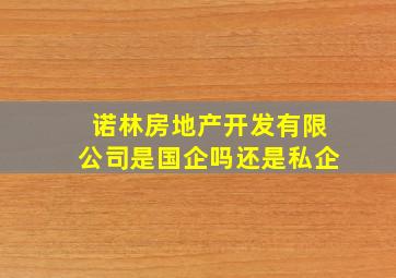 诺林房地产开发有限公司是国企吗还是私企