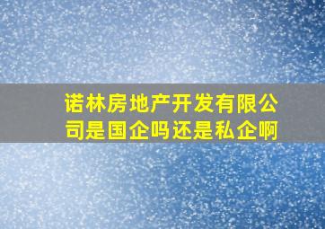 诺林房地产开发有限公司是国企吗还是私企啊