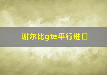 谢尔比gte平行进口