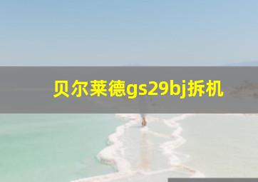 贝尔莱德gs29bj拆机