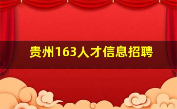 贵州163人才信息招聘