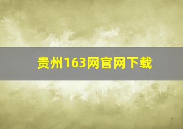 贵州163网官网下载