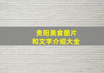 贵阳美食图片和文字介绍大全