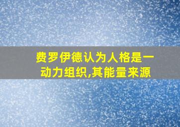 费罗伊德认为人格是一动力组织,其能量来源