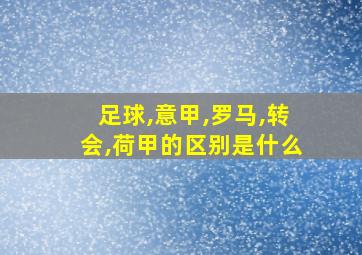 足球,意甲,罗马,转会,荷甲的区别是什么