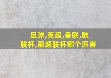 足球,英超,曼联,欧联杯,葡超联杯哪个厉害