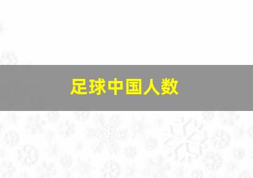 足球中国人数