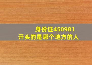 身份证450981开头的是哪个地方的人