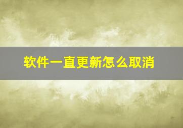 软件一直更新怎么取消