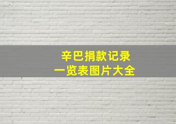 辛巴捐款记录一览表图片大全