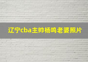 辽宁cba主帅杨鸣老婆照片