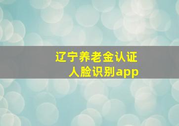 辽宁养老金认证人脸识别app