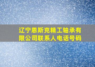 辽宁恩斯克精工轴承有限公司联系人电话号码