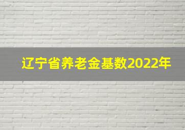 辽宁省养老金基数2022年