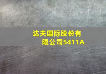 达夫国际股份有限公司5411A