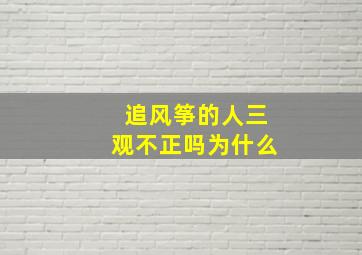 追风筝的人三观不正吗为什么