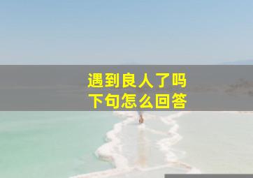 遇到良人了吗下句怎么回答