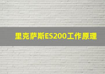 里克萨斯ES200工作原理