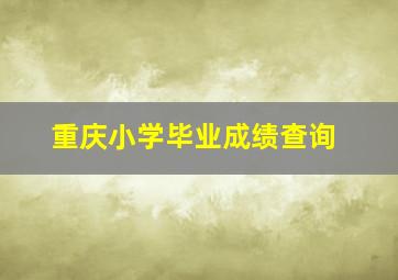 重庆小学毕业成绩查询