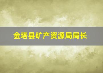 金塔县矿产资源局局长